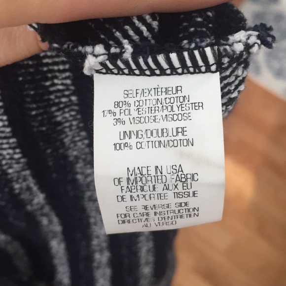 Size 2 Fit & Flare Navy Striped Theory Dress - Picture 5 of 6